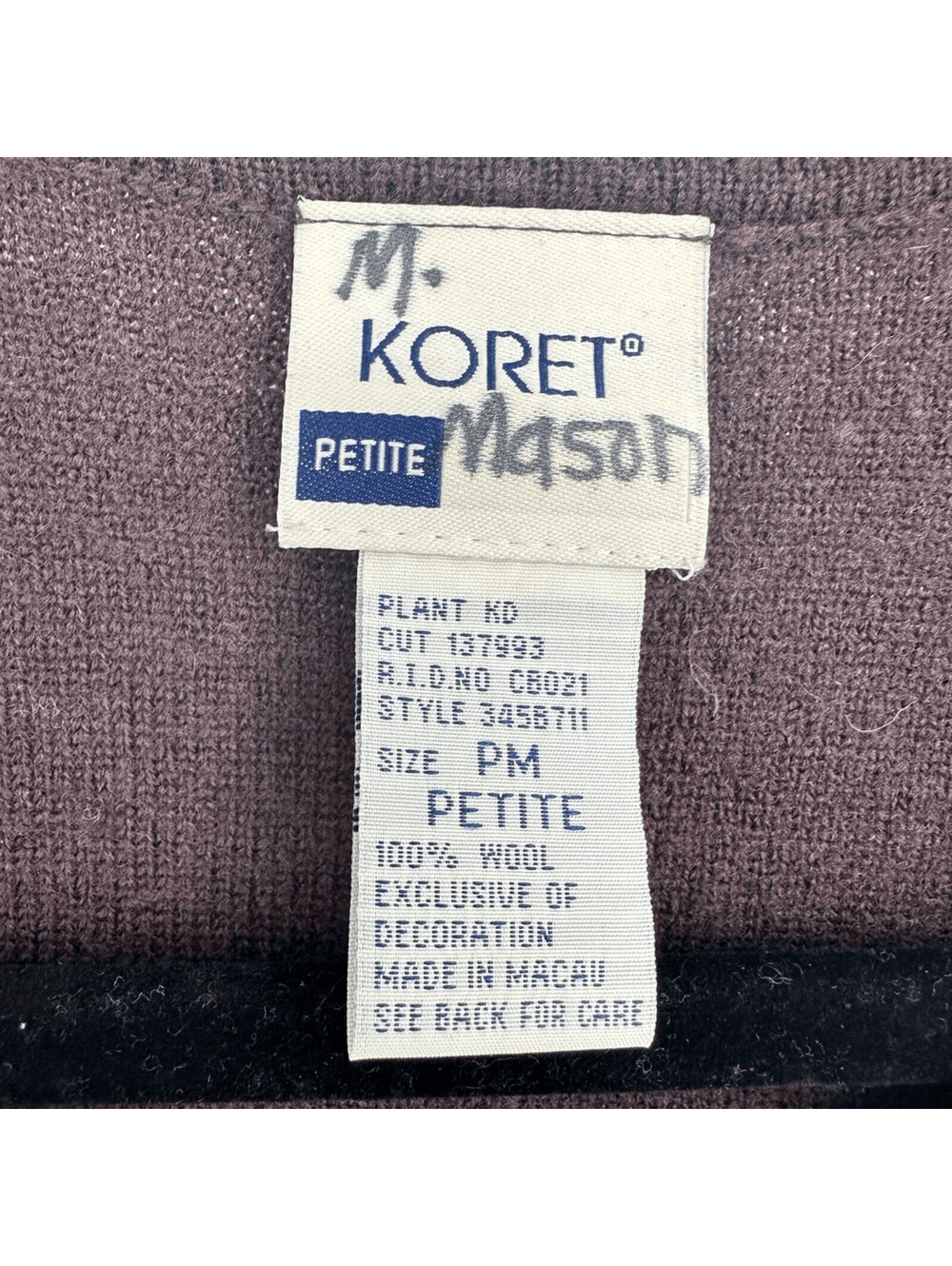 Koret Petite Wool Cardigan Sweater Patchwork Floral Embroidered Cottagecore - Picture 4 of 12